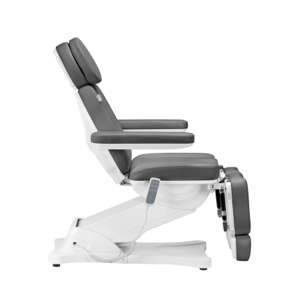 Elektryczny fotel kosmetyczny SILLON CLASSIC 3 silniki z kołyską pedi szary - 4