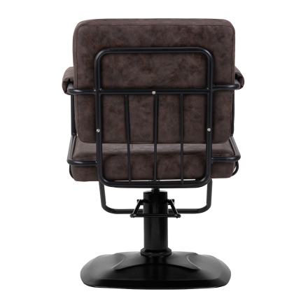 Gabbiano fotel fryzjerski Katania Loft Old Leather ciemny brąz - 4