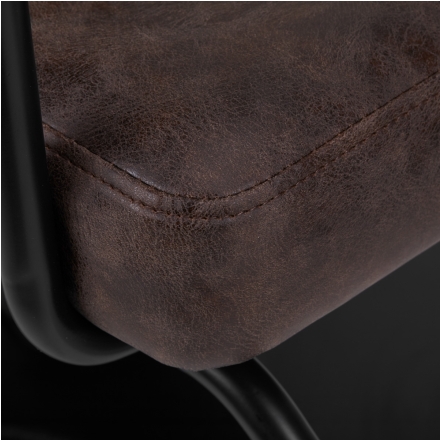 Gabbiano fotel fryzjerski Katania Loft Old Leather ciemny brąz - 6