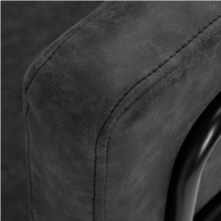 Gabbiano fotel fryzjerski Katania Loft Old Leather czarny - 6