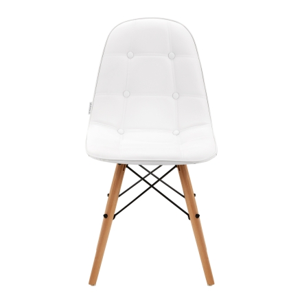 4Rico Krzesło skandynawskie QS-185 eco skóra białe - 3