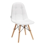 4Rico Krzesło skandynawskie QS-185 eco skóra białe - 2