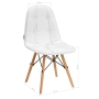4Rico Krzesło skandynawskie QS-185 eco skóra białe - 9