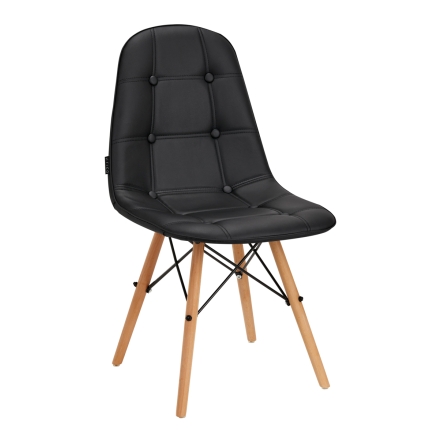 4Rico Krzesło skandynawskie QS-185 eco skóra czarne