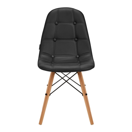 4Rico Krzesło skandynawskie QS-185 eco skóra czarne - 3