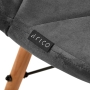 4Rico Krzesło skandynawskie QS-186 aksamit szare - 8