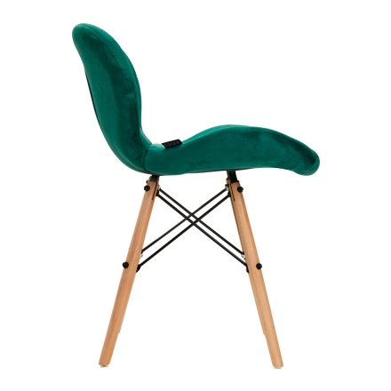 4Rico Krzesło skandynawskie QS-186 aksamit zielone - 2