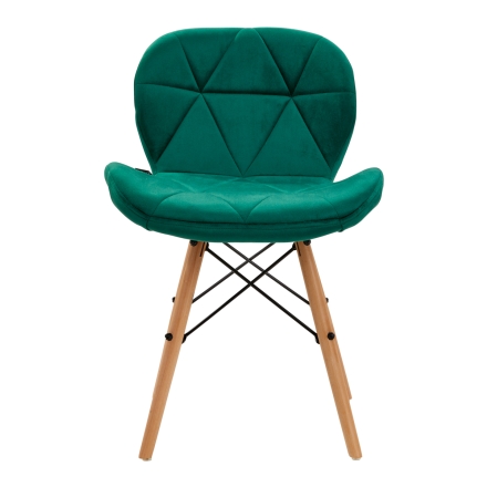 4Rico Krzesło skandynawskie QS-186 aksamit zielone - 3