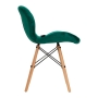 4Rico Krzesło skandynawskie QS-186 aksamit zielone - 3