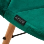 4Rico Krzesło skandynawskie QS-186 aksamit zielone - 8