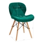 4Rico Krzesło skandynawskie QS-186 aksamit zielone - 10