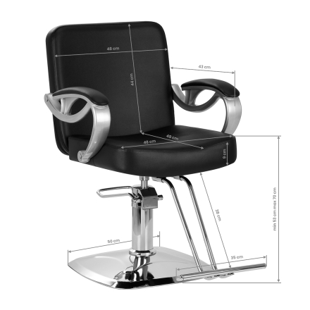 Hair System fotel fryzjerski ZA31 czarny - 8