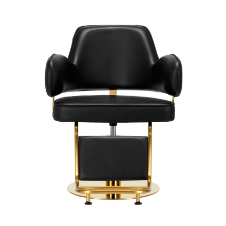 Gabbiano fotel fryzjerski Linz złoto czarny dysk - 2