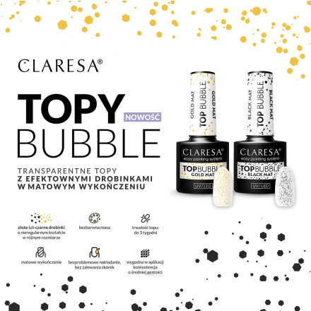 Claresa Top Bubble black Matt No wipe -5g - 2