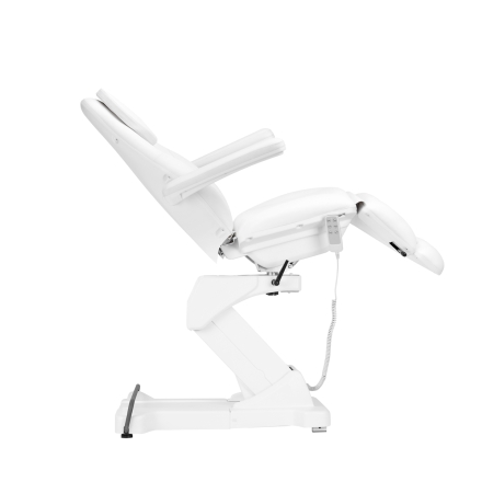 Fotel kosmetyczny elektryczny Sillon Basic 3 siln. obrotowy biały - 5