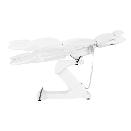 Fotel kosmetyczny elektryczny Sillon Basic 3 siln. obrotowy biały - 6