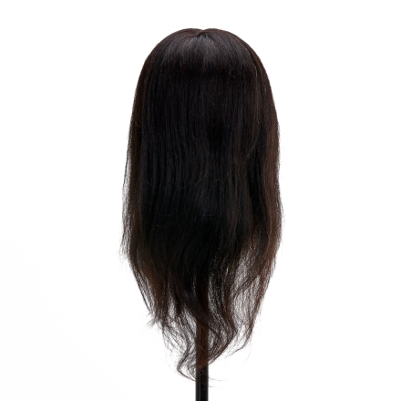 Główka treningowa fryzjerska Gabbiano WZ1 naturalne włosy, kolor 1H, długość 16" - 4