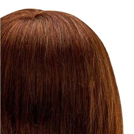 Główka treningowa fryzjerska Gabbiano WZ1 naturalne włosy, kolor 4H, długość 16" - 5