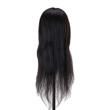 Główka treningowa fryzjerska Gabbiano WZ1 naturalne włosy, kolor 1H, długość 20" - 4
