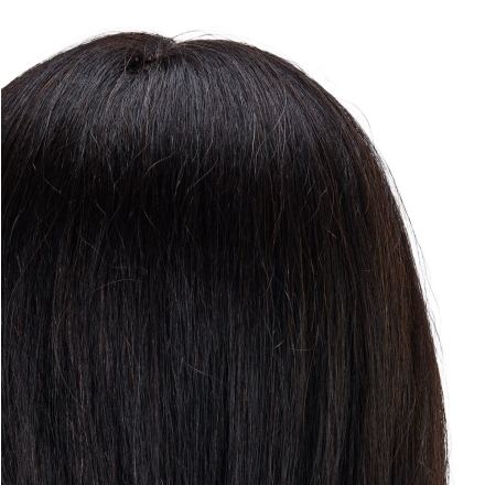 Główka treningowa fryzjerska Gabbiano WZ1 naturalne włosy, kolor 1H, długość 20" - 5