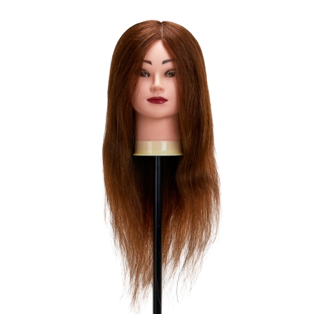Główka treningowa fryzjerska Gabbiano WZ1 naturalne włosy, kolor 4H, długość 20" - 2