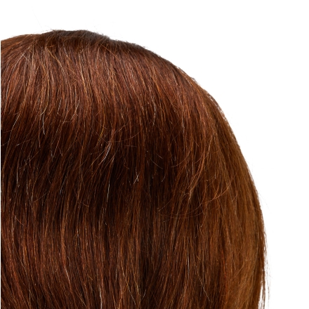 Główka treningowa z brodą fryzjerska Gabbiano WZ4 naturalne włosy, kolor 4H, długość 8"+6" - 4
