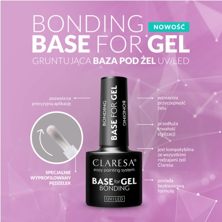 CLARESA bonding base for gel- bezkwasowa baza pod żel 5g - 2