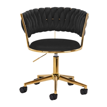 4Rico krzesło obrotowe QS-GW01G aksamit czarne - 2