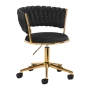 4Rico krzesło obrotowe QS-GW01G aksamit czarne - 2