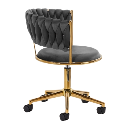 4Rico krzesło obrotowe QS-GW01G aksamit szare - 3