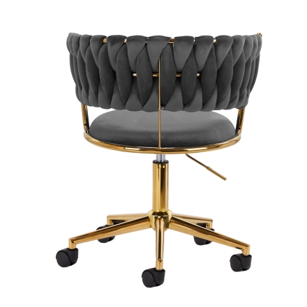 4Rico krzesło obrotowe QS-GW01G aksamit szare - 4