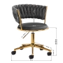 4Rico krzesło obrotowe QS-GW01G aksamit szare - 10