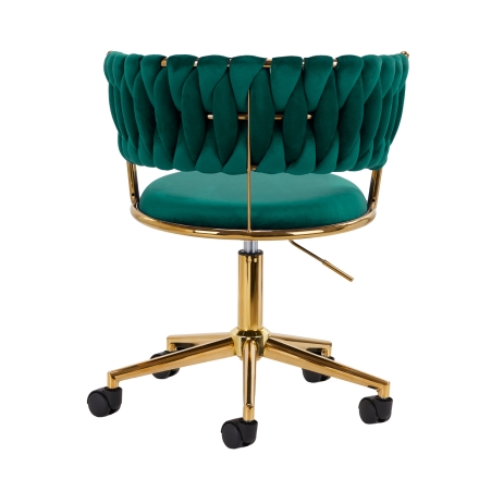 4Rico krzesło obrotowe QS-GW01G aksamit zielone - 4