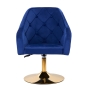 4Rico fotel obrotowy QS-BL14G aksamit granatowy - 3
