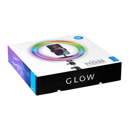 GLOW lampa pierścieniowa ring 10" RGB bsc ze statywem 10W - 11