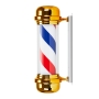 Plafon podświetlany pole barber shop BB-02 złoty duży - 3