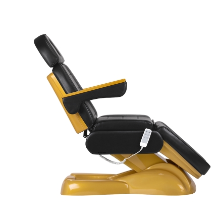 Fotel kosmetyczny elektryczny SILLON Lux 273b 3 silniki złoto czarny - 2