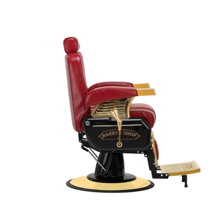 Hair System Fotel barberski MT-91 Złoto Czerwony - 4