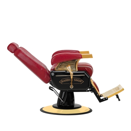 Hair System Fotel barberski MT-91 Złoto Czerwony - 5