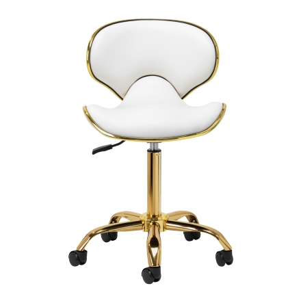 Gabbiano taboret kosmetyczny Q-4599G Złoto Biały - 3