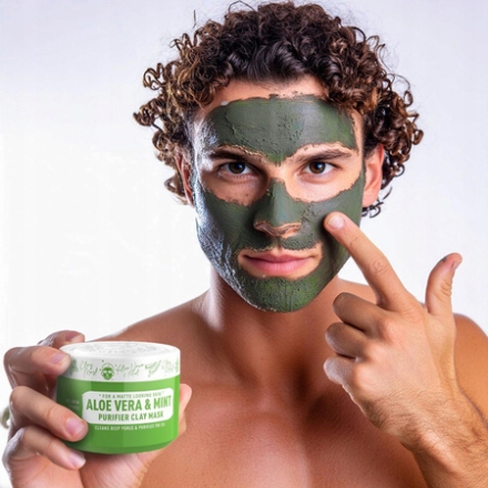Immortal Aloe Vera & Mint Maska glinkowa do twarzy oczyszczająca 300ml - 2