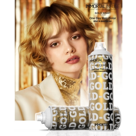 Immortal One Day Hair Color Gold Night Spray Koloryzujący Farbujący 200ml - 4