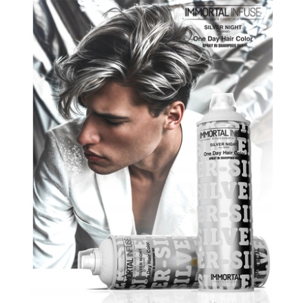 Immortal One Day Hair Color Silver Night Spray Koloryzujący Farbujący 200ml - 4