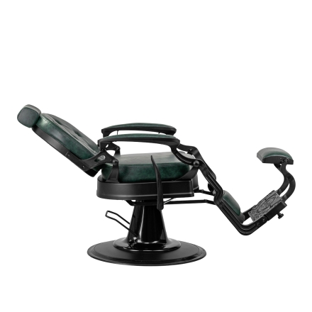 Gabbiano fotel barberski President zielony z czarną ramą - 3