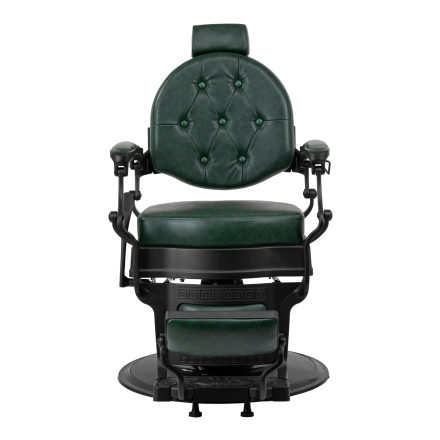 Gabbiano fotel barberski President zielony z czarną ramą - 4