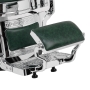 Gabbiano fotel barberski President Zielony z chromowaną ramą - 17