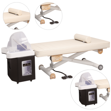 Zestaw Myjnia Head Spa 050 czarna + Łóżko do Head SPA - Zen Lift AQUA MAX!