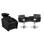 Zestaw Mebli Comfort + 2 Fotele Holly Czarne B Podstawa Kwadrat - 2