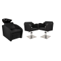 Zestaw Mebli Ayala Comfort + 2 Fotele Holly Czarne G Podstawa Kwadrat Misa Czarna - 2