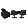 Zestaw Mebli Ayala Comfort + 2 Fotele Holly Czarne G Podstawa Kwadrat Czarny Misa Czarna - 2